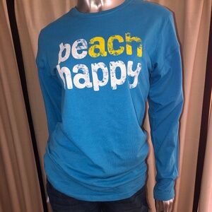 NWT 30A Beach Happy Blue Long Sleeve Tee